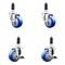 Service Caster 3 Inch 316SS Blue Poly Swivel 1-1/8 Inch Expanding Stem Caster Brake SCC, 2PK SS316EX20S314-PPUB-BLUE-2-TLB-2-118 - alternate 1